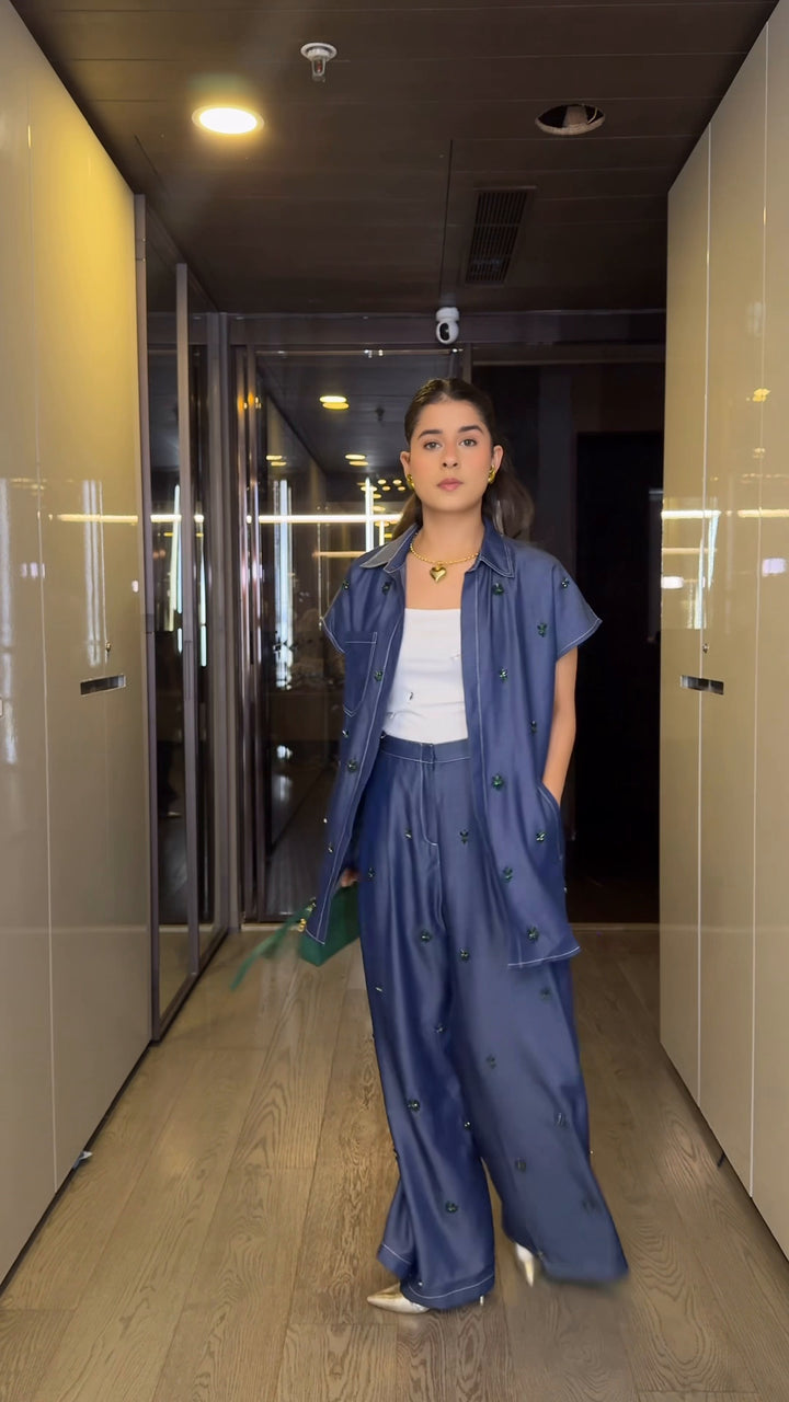 Aveline Denim Co-ord Set (As Seen on Rhea Kalra)