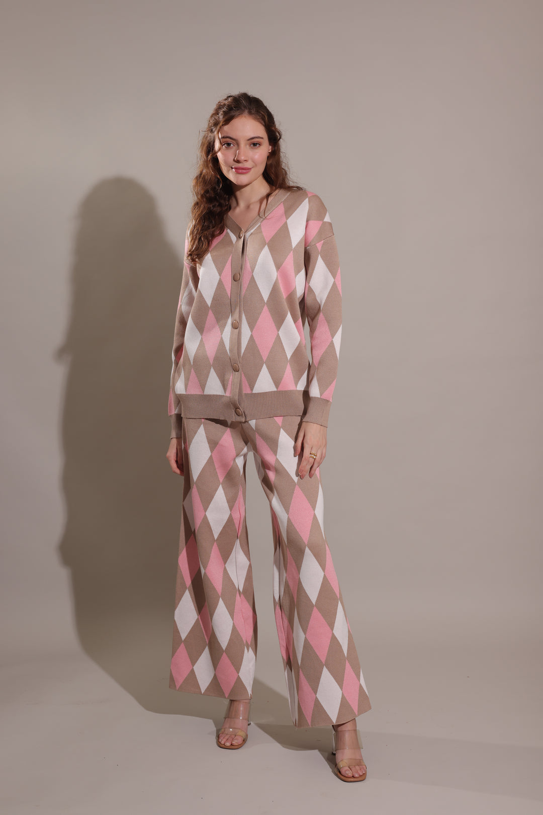 Dutch Coord Set (Pink & Grey)