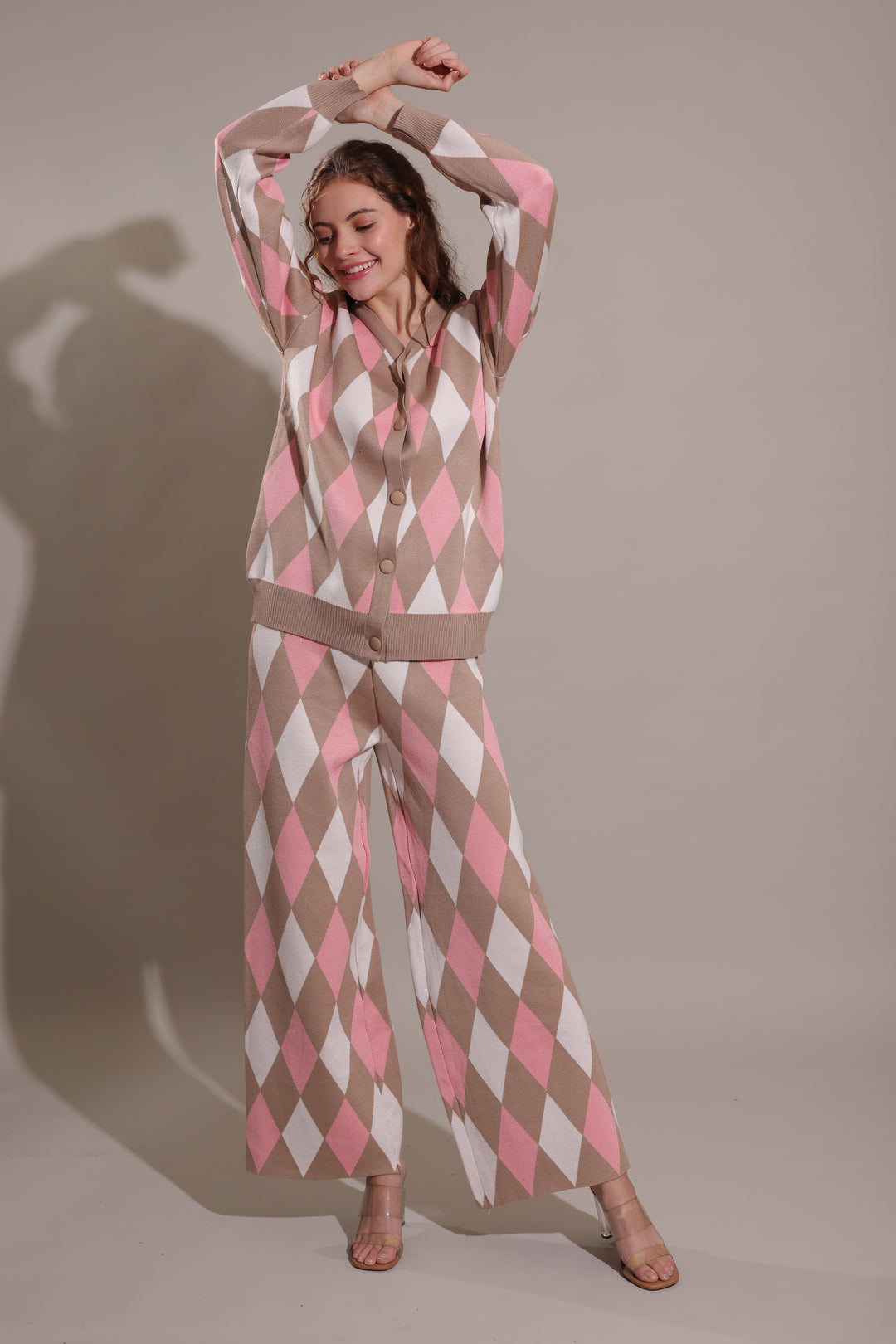 Dutch Coord Set (Pink & Grey)