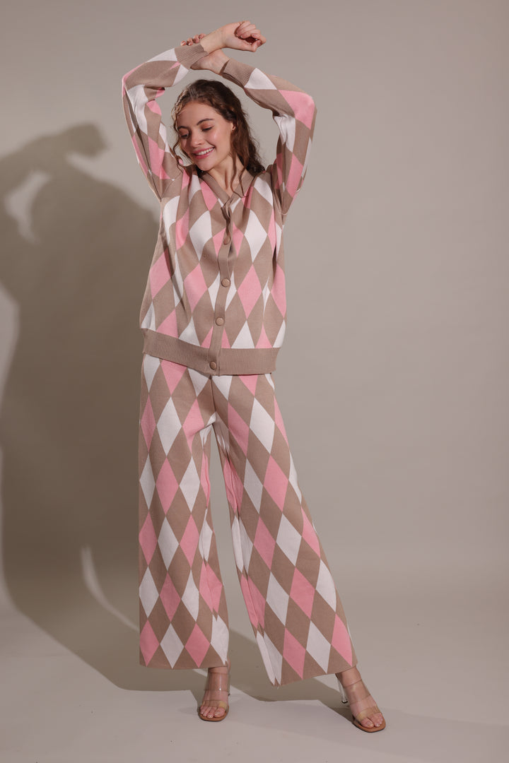 Dutch Coord Set (Pink & Grey)