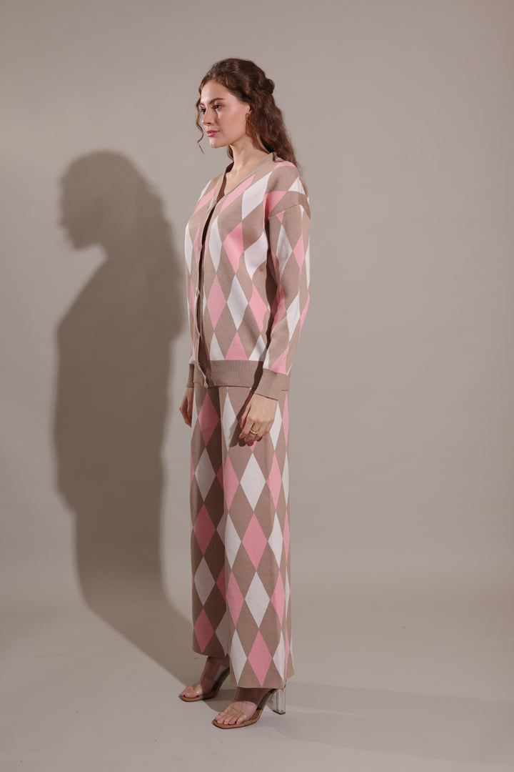 Dutch Coord Set (Pink & Grey)