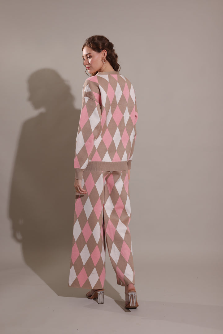 Dutch Coord Set (Pink & Grey)