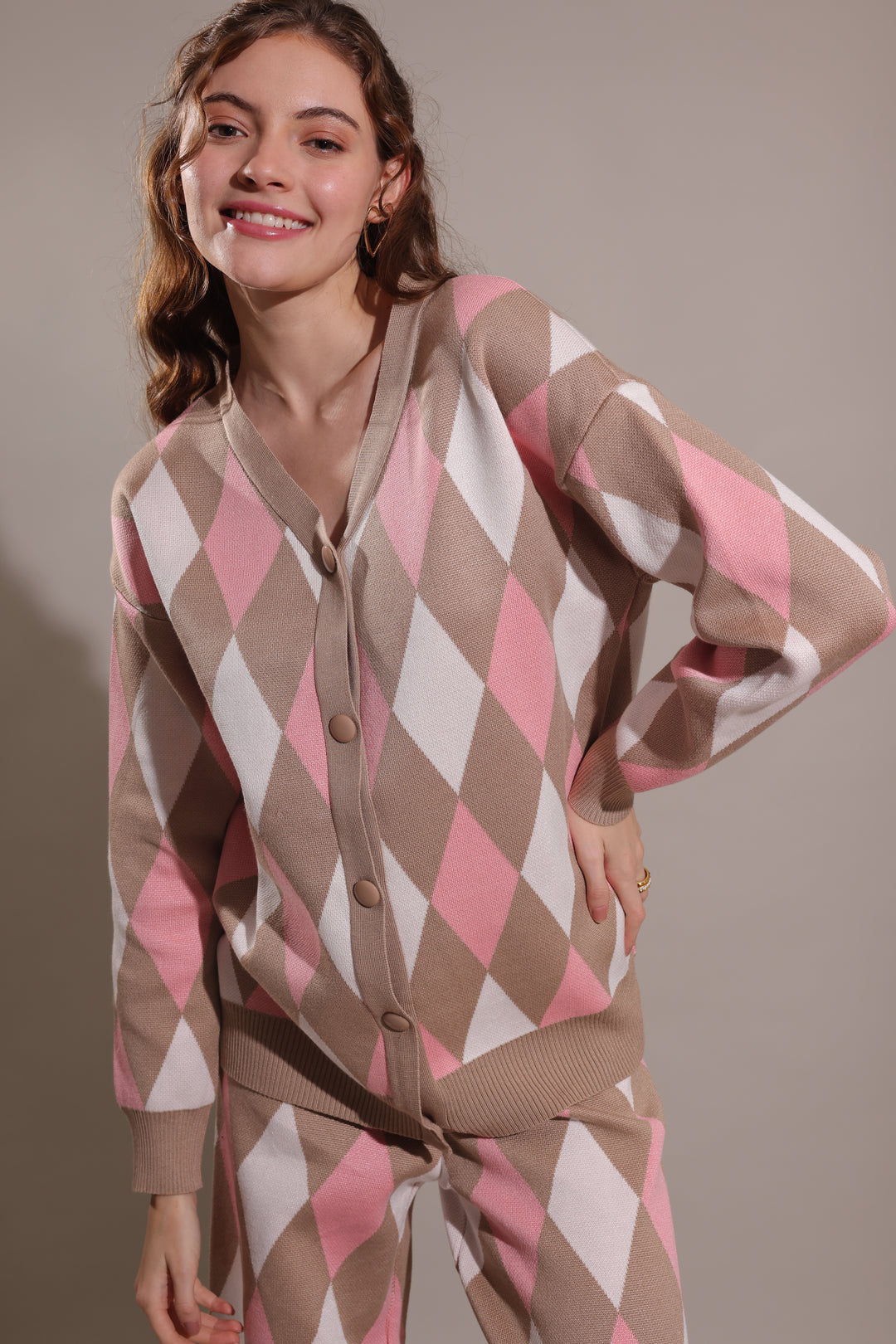 Dutch Coord Set (Pink & Grey)