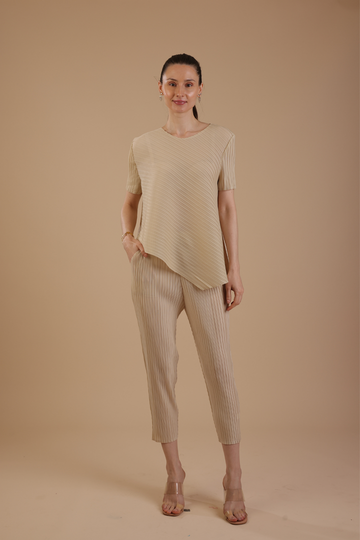 Hector Pleated Coord set (Ivory)