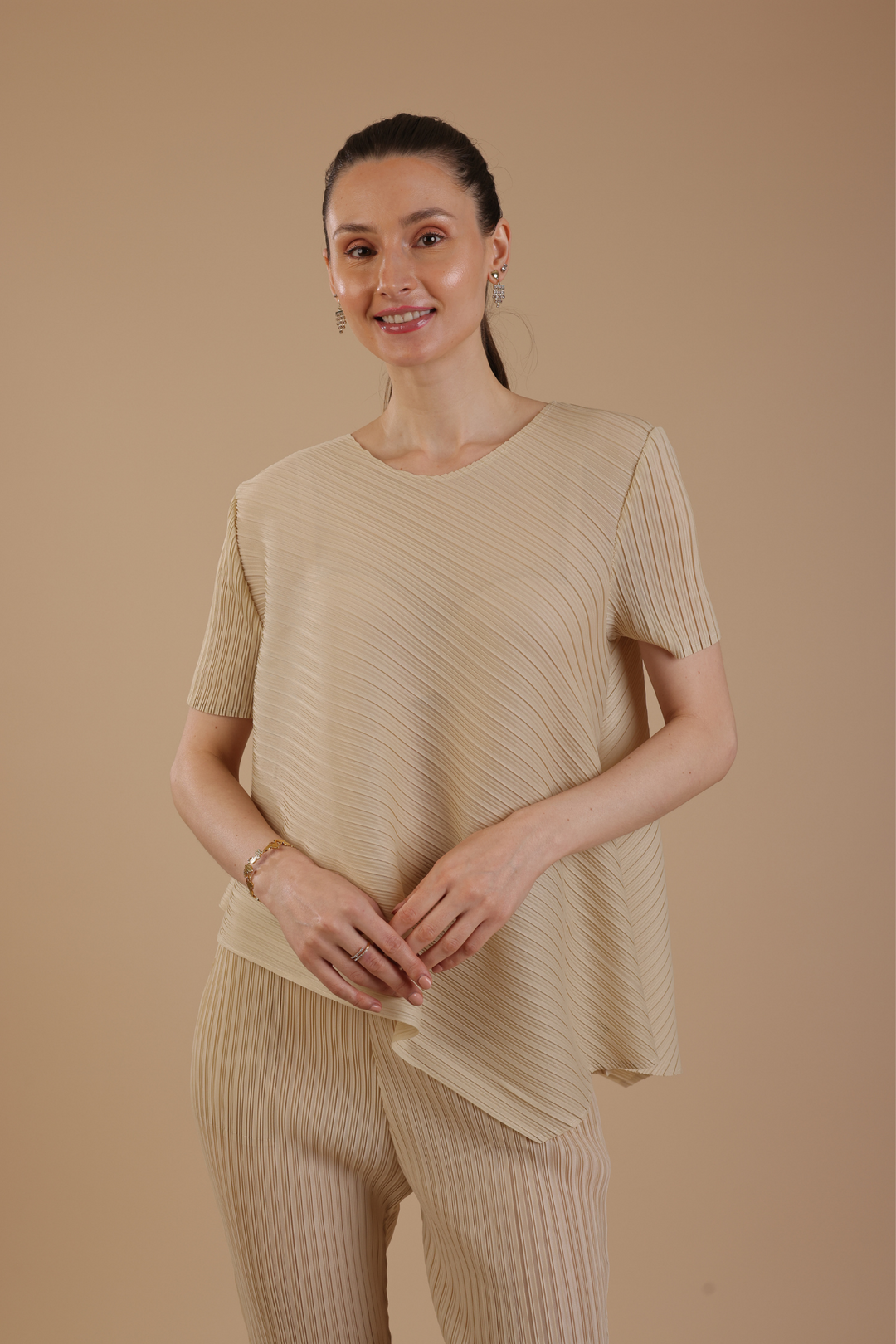 Hector Pleated Coord set (Ivory)