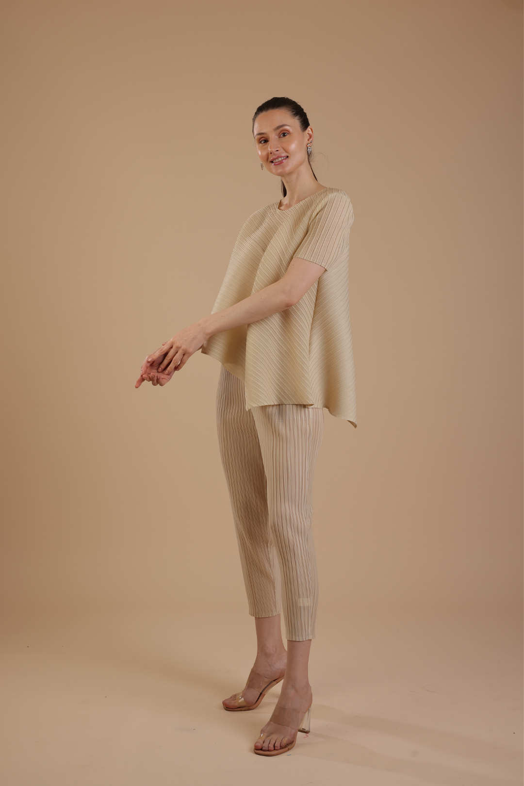 Hector Pleated Coord set (Ivory)