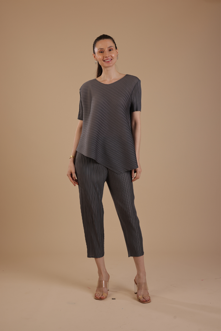 Hector Pleated Coord set (Iron)