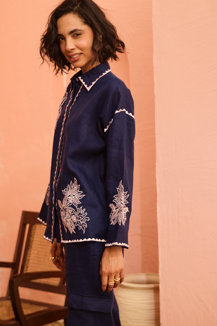 Janice Coord Set (Navy Blue)