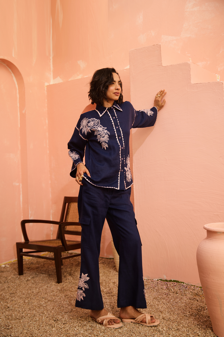 Janice Coord Set (Navy Blue)