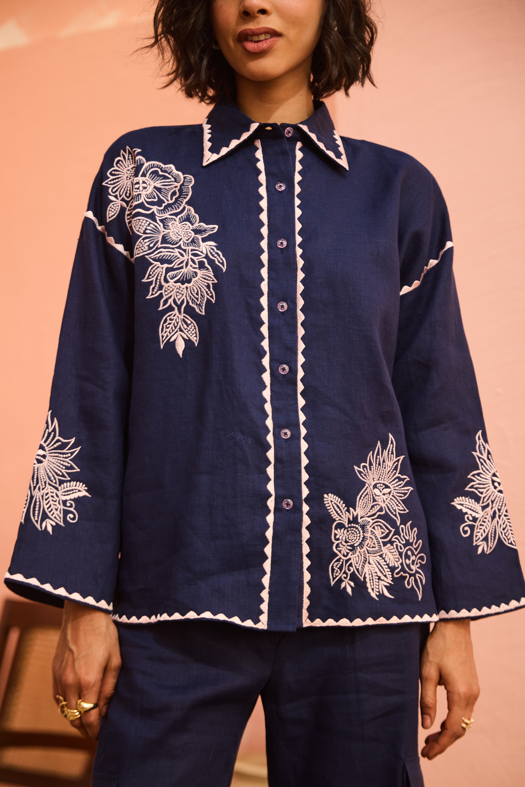 Janice Coord Set (Navy Blue)