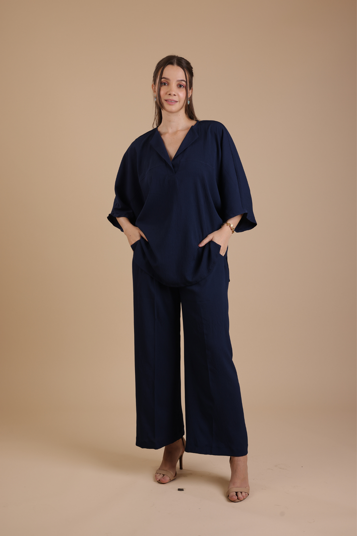 Toluouse Coord Set (Navy Blue)