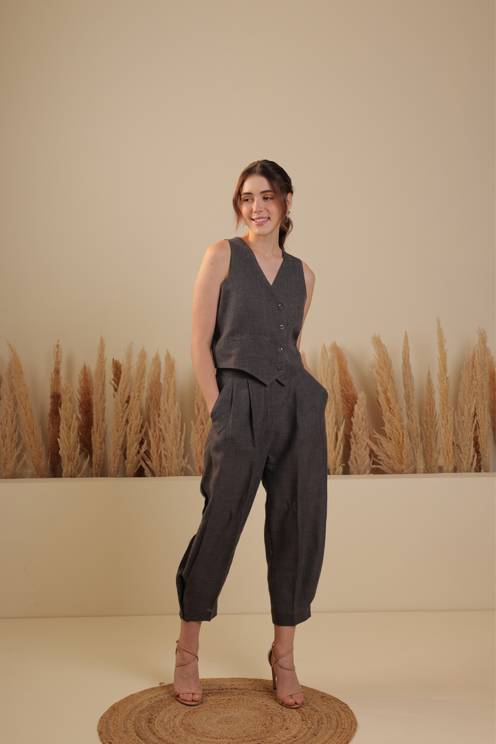 Camille Coord Set (Stone Grey)