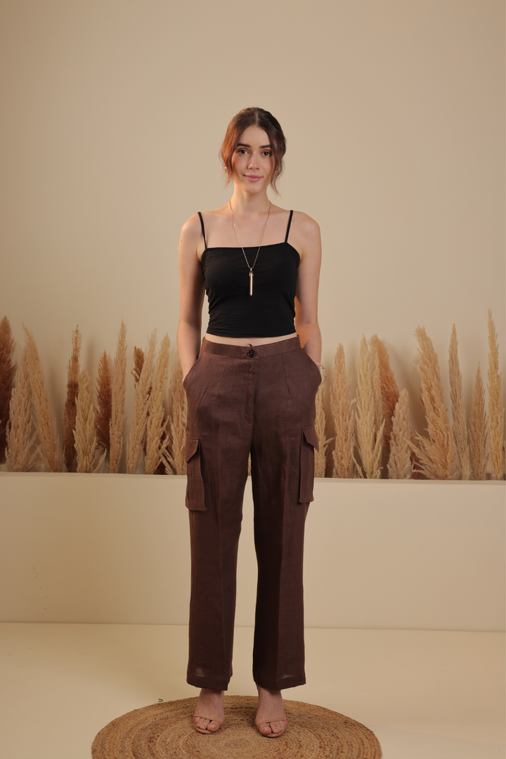 Carly Cargo Pants (Mulberry)