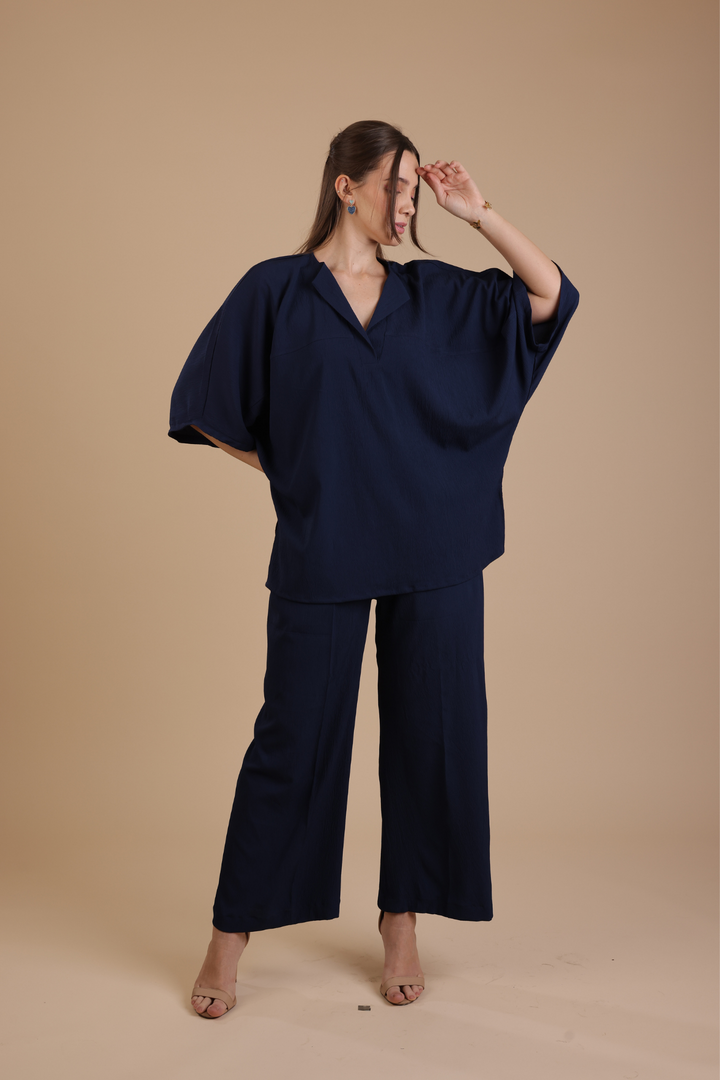 Toluouse Coord Set (Navy Blue)