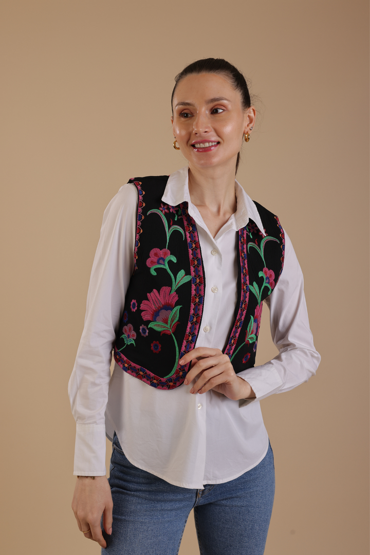 Margaret Embroidered Vest