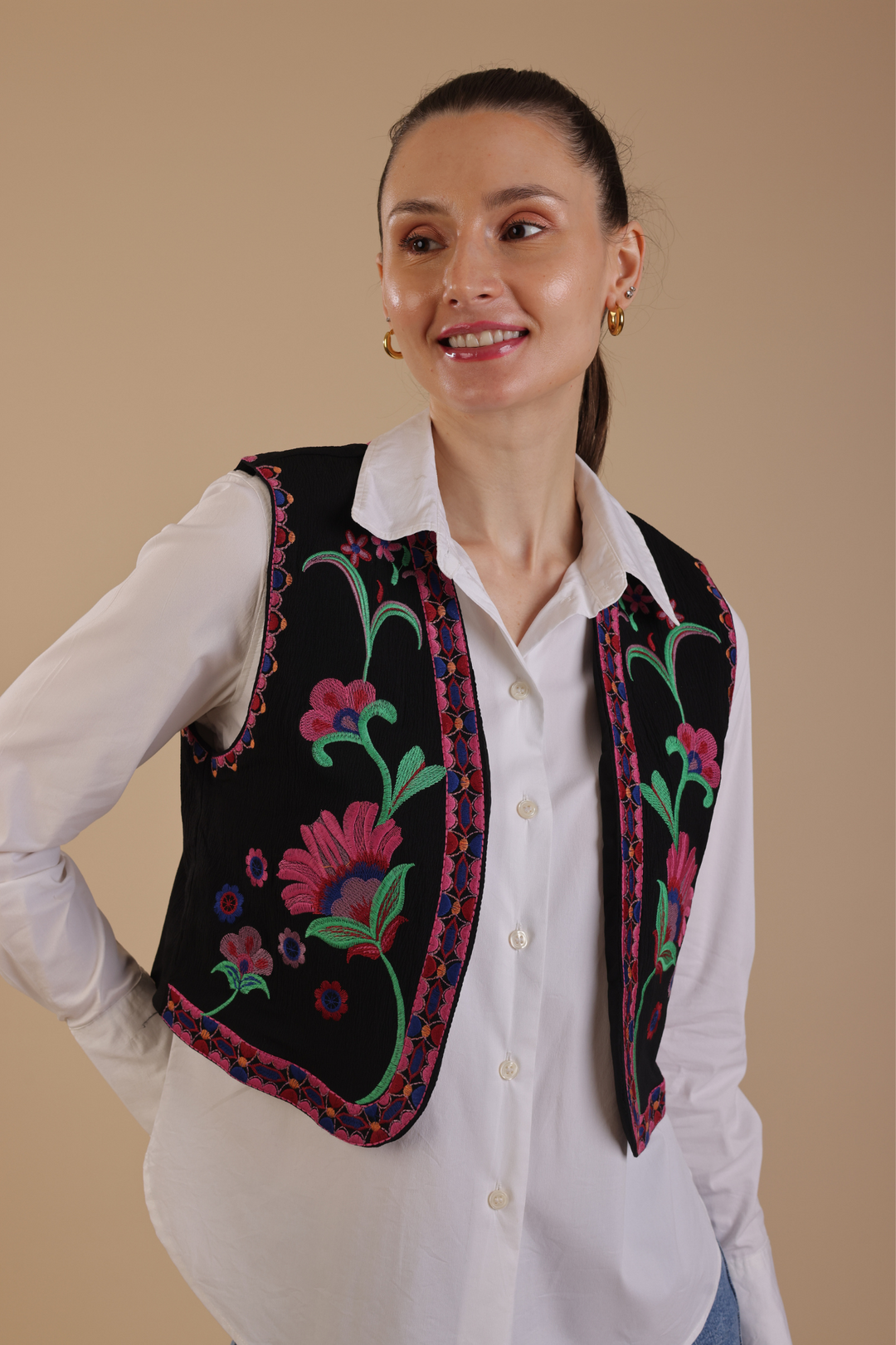 Margaret Embroidered Vest