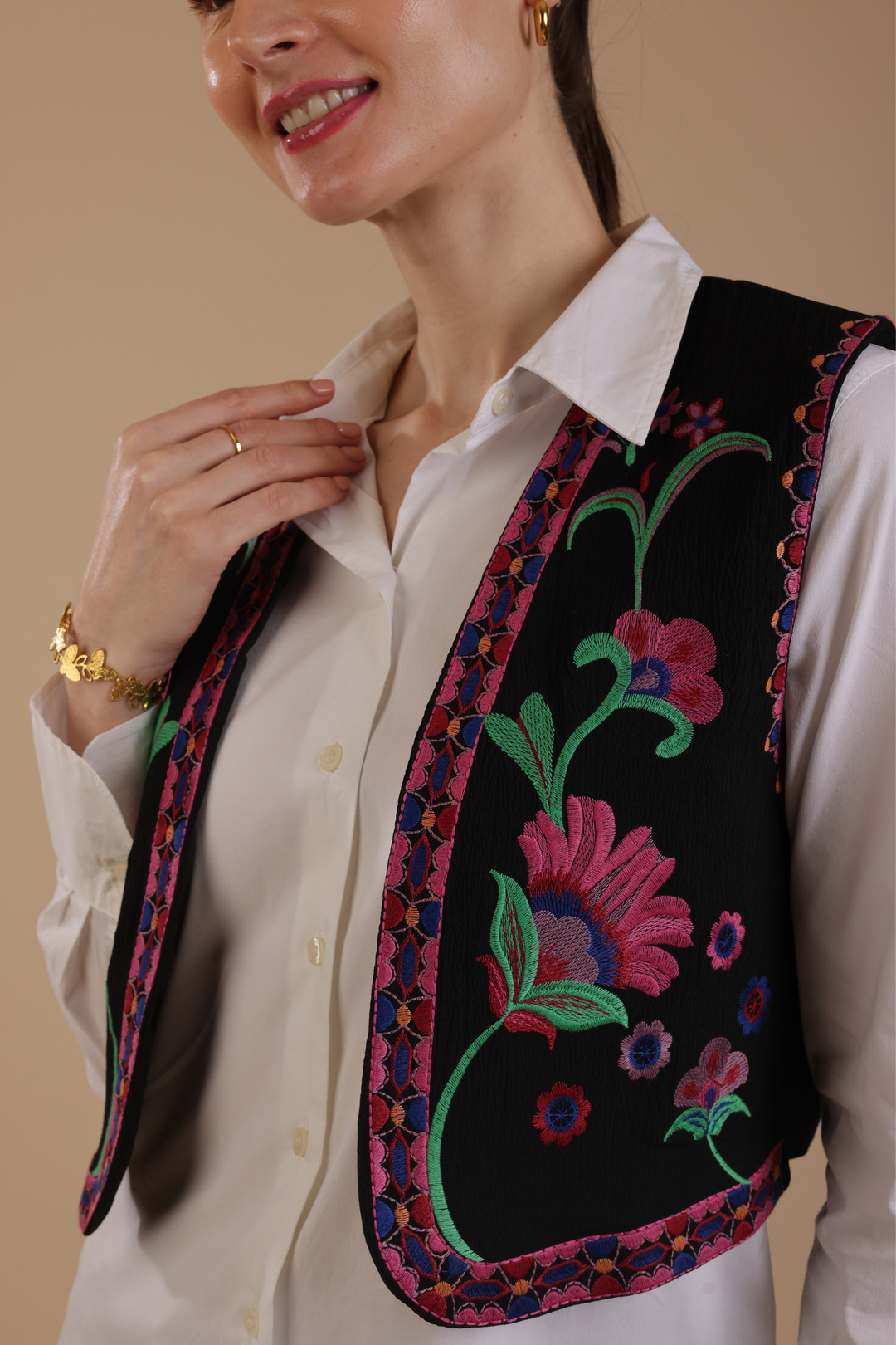 Margaret Embroidered Vest