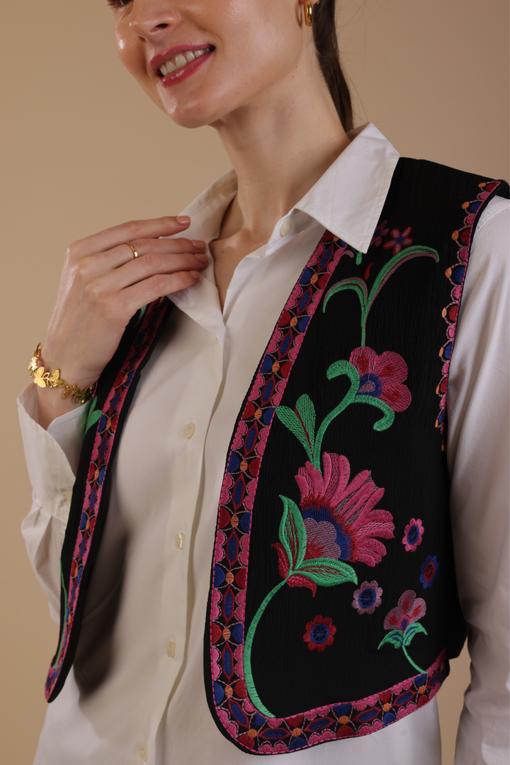 Margaret Embroidered Vest