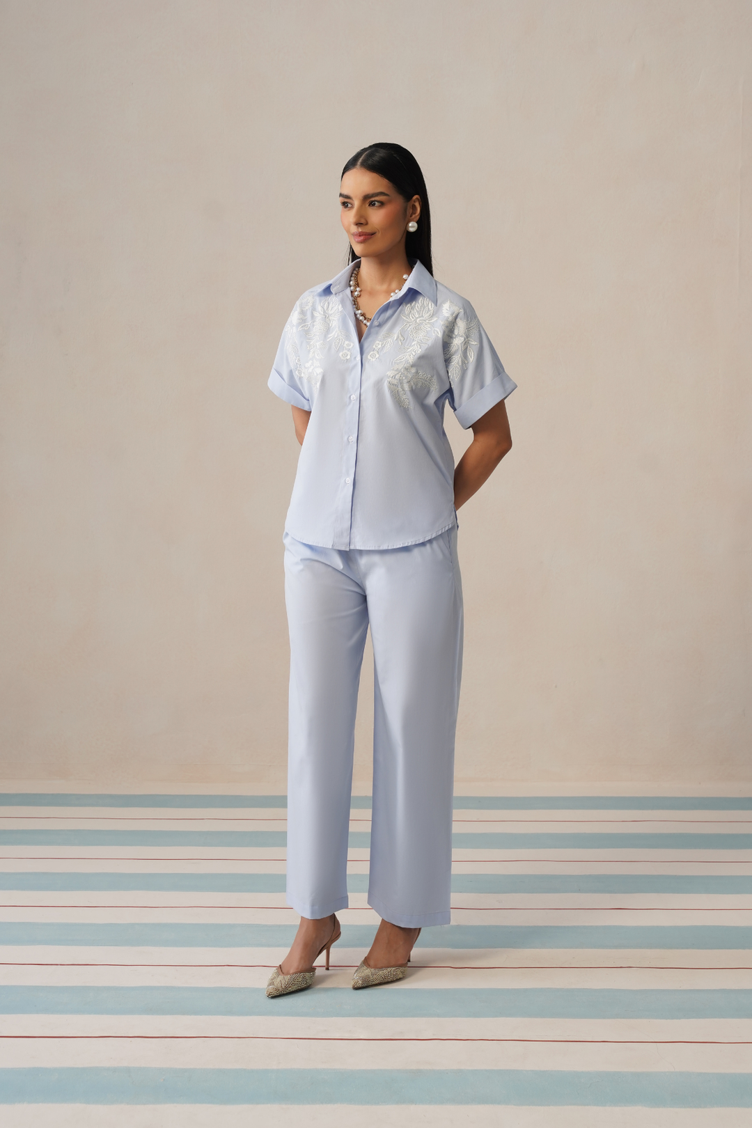 Sky Bloom Co-ord Set