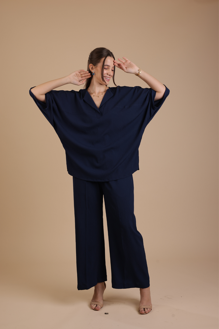 Toluouse Coord Set (Navy Blue)