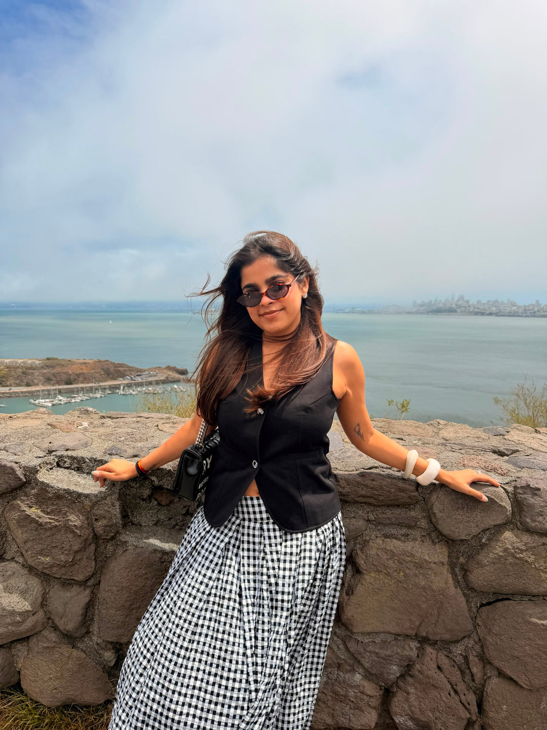 Firenze Gingham Coord Set - Black (As Seen on Kamya Gupta)