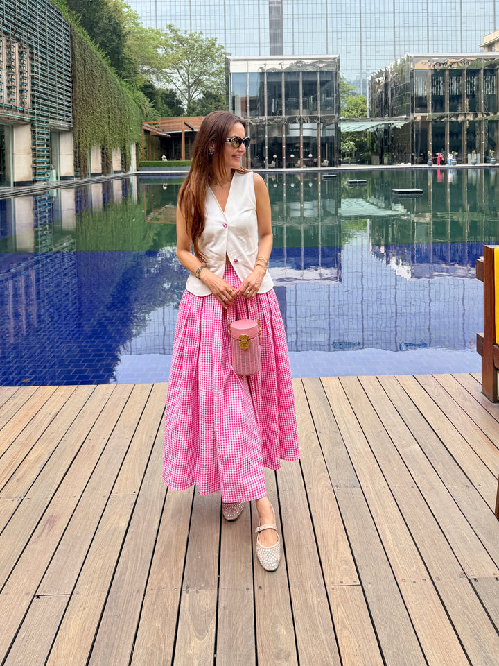 Firenze Gingham Co-ord Set (As Seen On Dipti Dhillon)