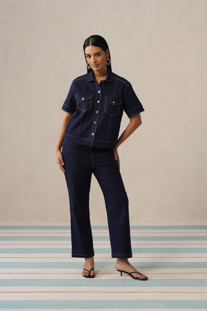 Midnight Stitch Denim Co-ord Set