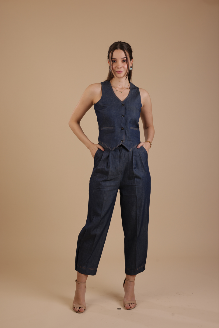 Camille Coord Set (Denim)