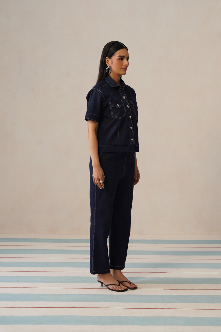 Midnight Stitch Denim Co-ord Set