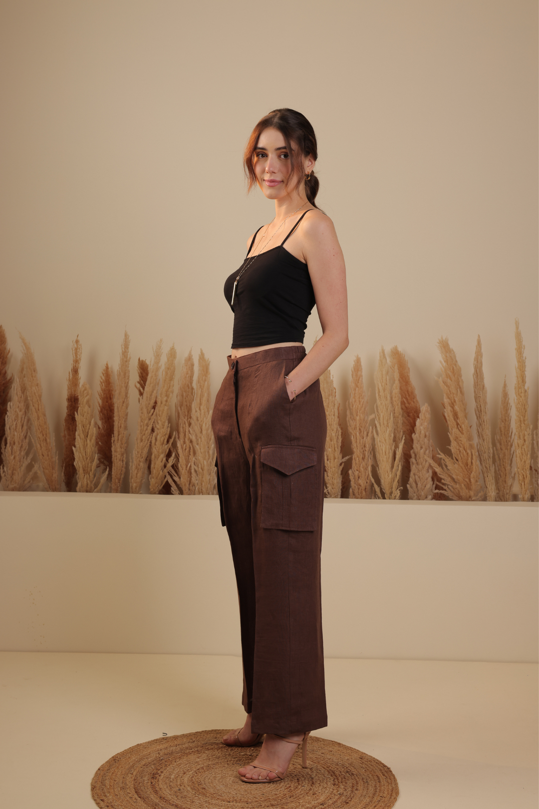 Carly Cargo Pants (Mulberry)