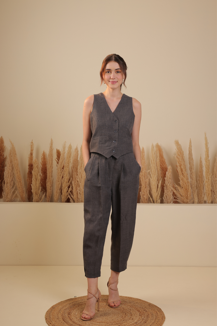 Camille Coord Set (Stone Grey)