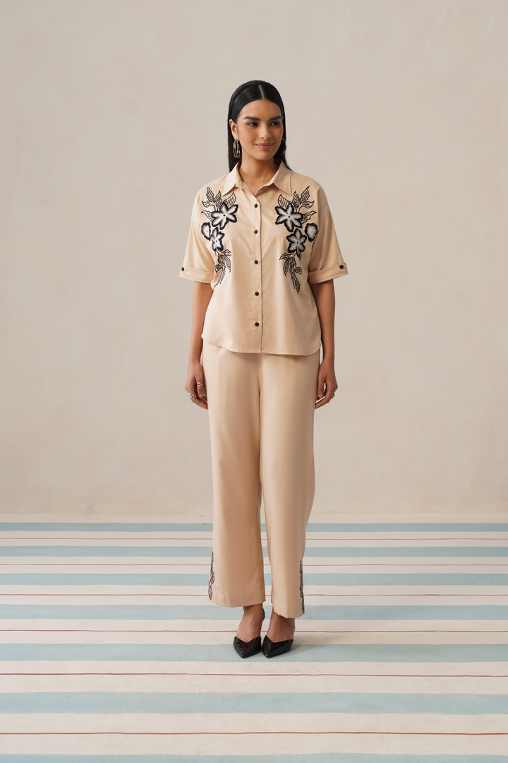 Noir Bloom Co-ord Set (Rose Mist)