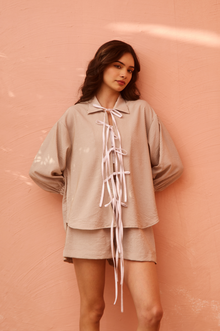 Dune Coord Set (Brown & White)