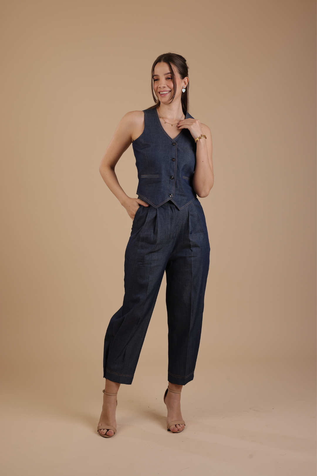 Camille Coord Set (Denim)