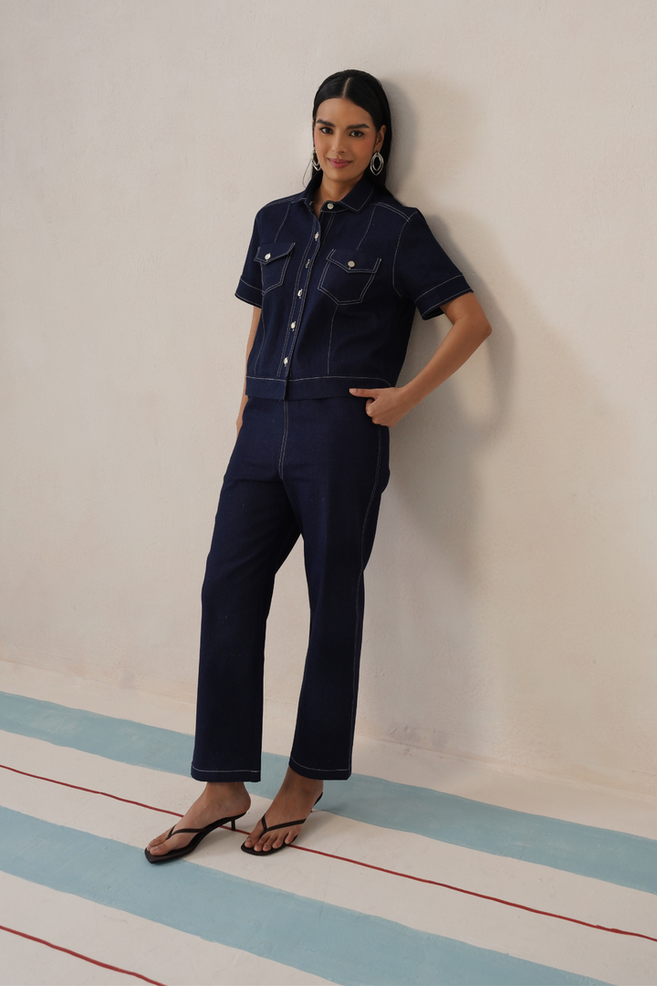 Midnight Stitch Denim Co-ord Set