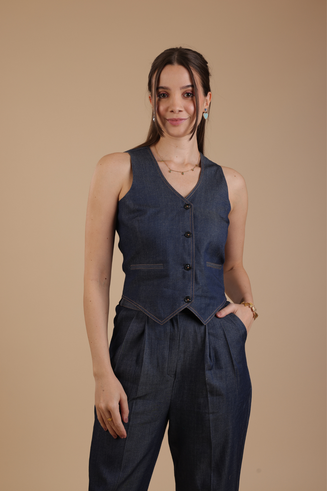 Camille Coord Set (Denim)