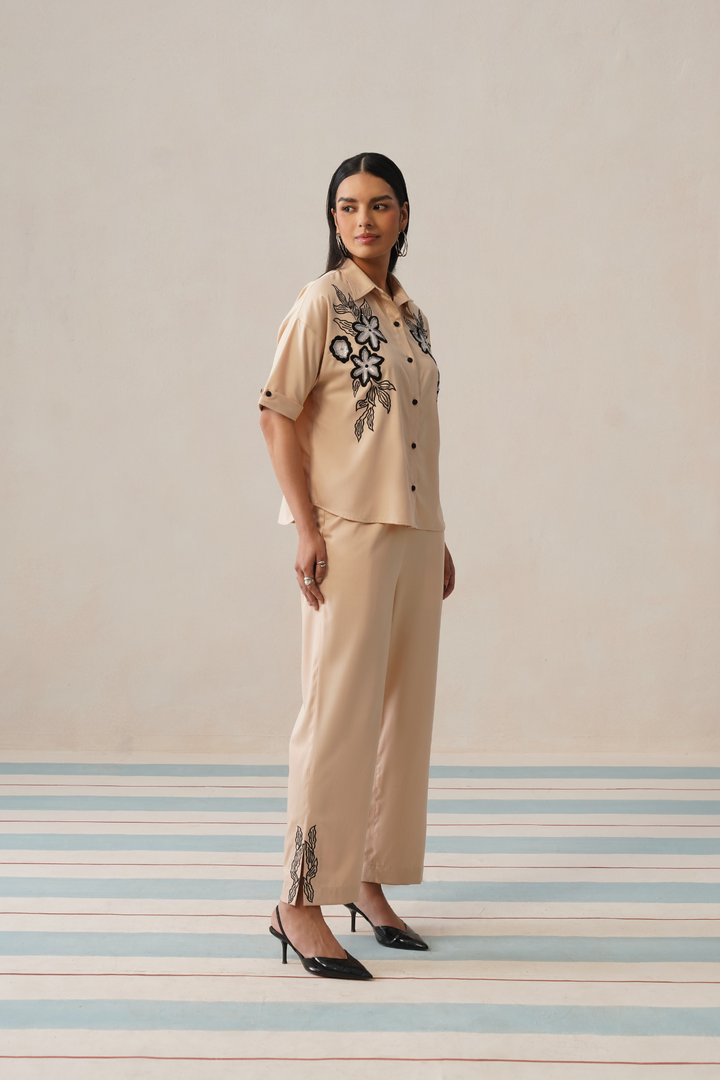 Noir Bloom Co-ord Set (Rose Mist)