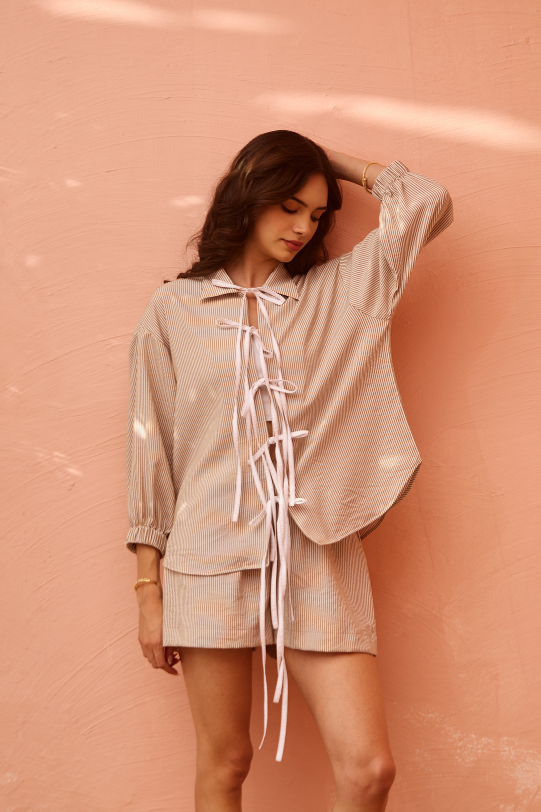 Dune Coord Set (Brown & White)