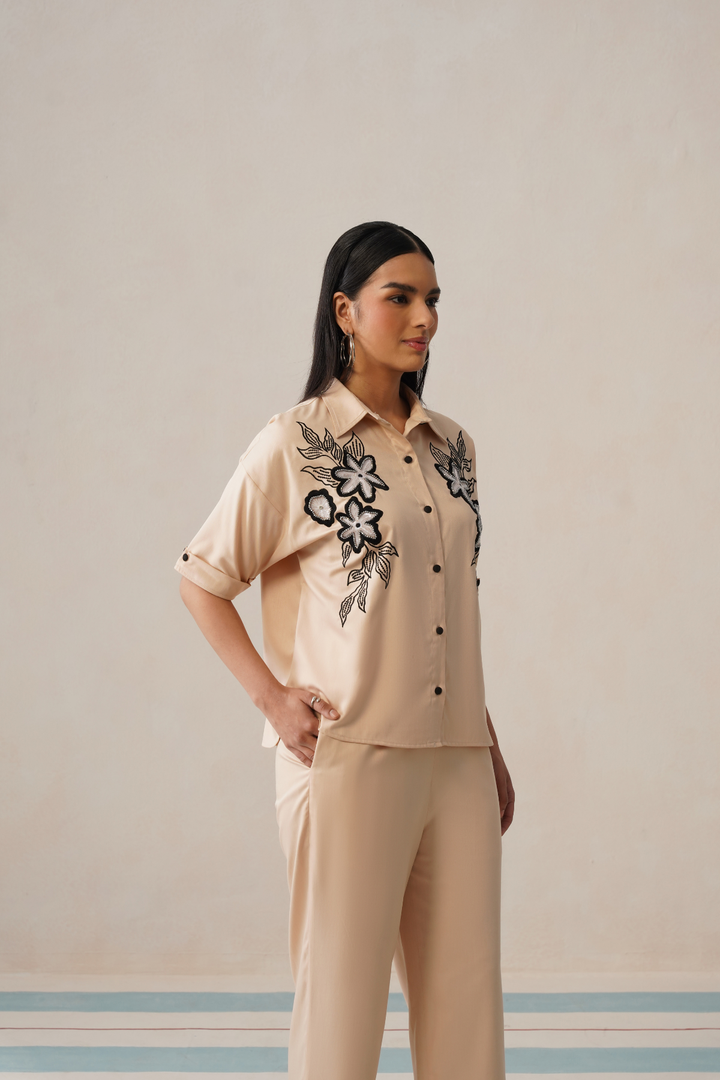 Noir Bloom Co-ord Set (Rose Mist)