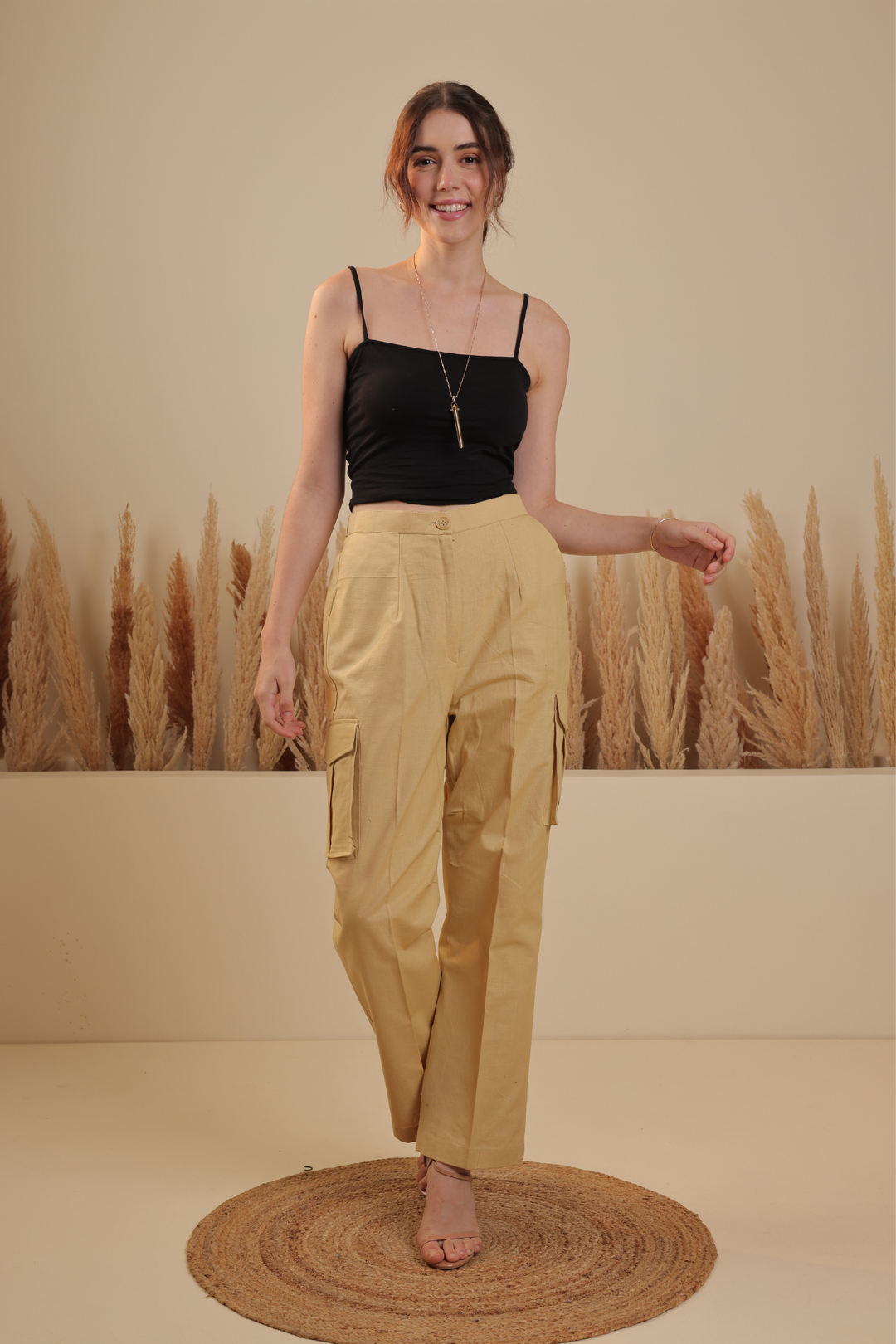 Carly Cargo Pants (Ecru)