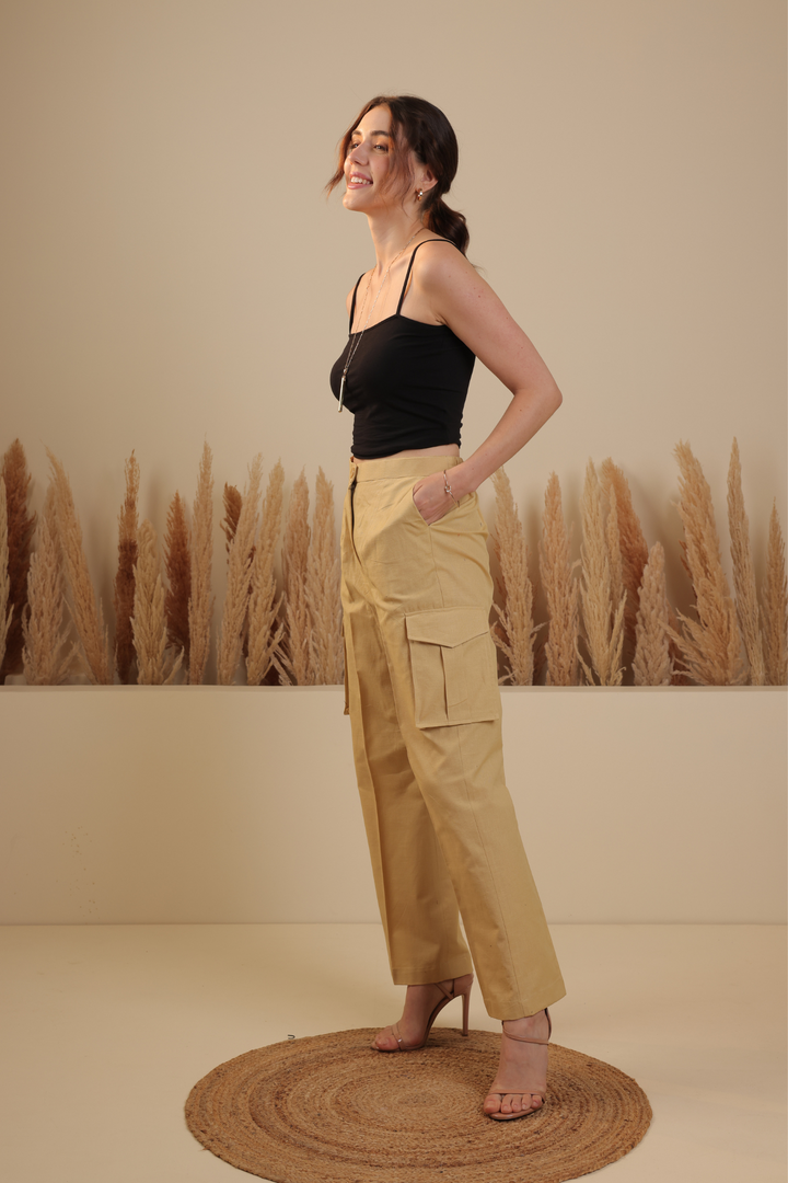 Carly Cargo Pants (Ecru)