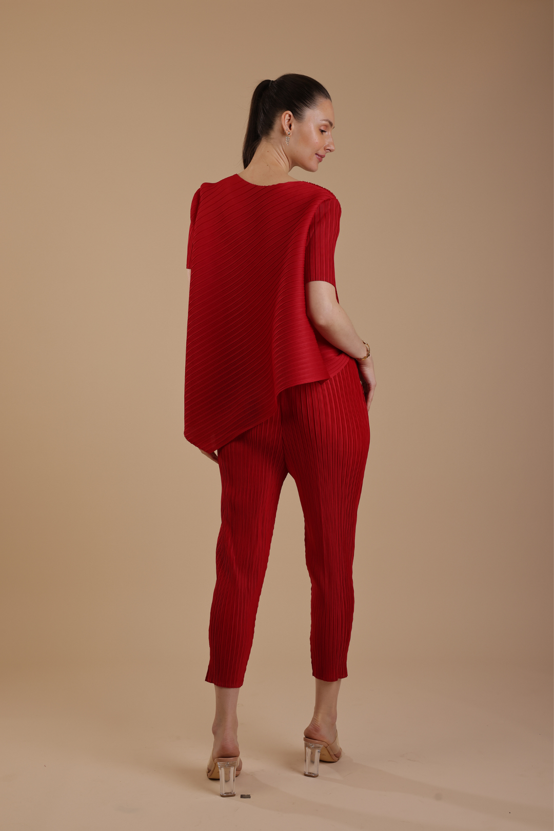 Hector Pleated Coord set (Red)