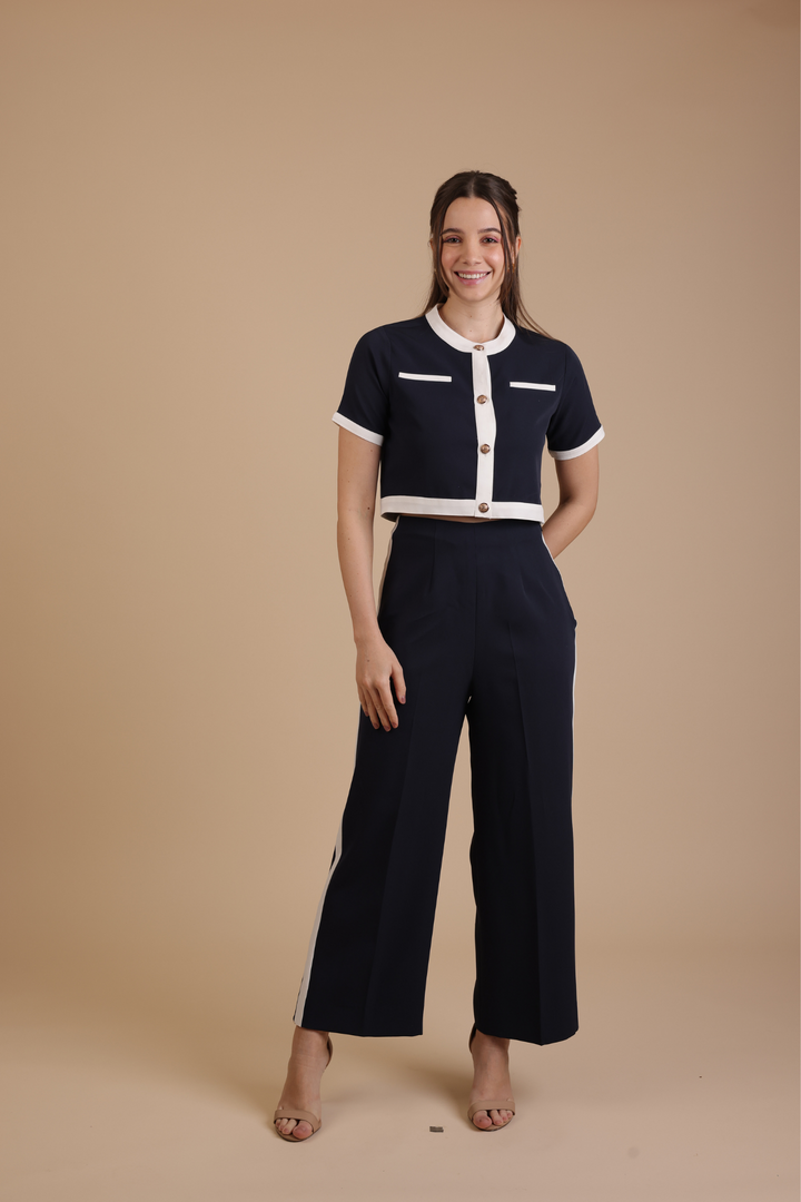 Bordeaux Coord Set (Navy Blue)