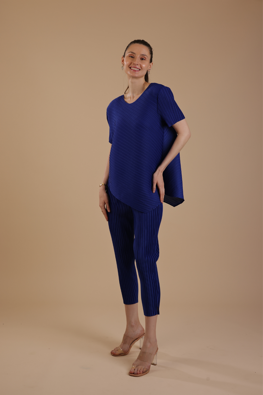 Hector Pleated Coord set (Royal Blue)