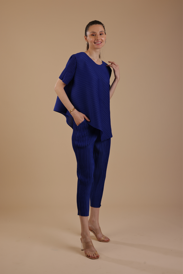 Hector Pleated Coord set (Royal Blue)