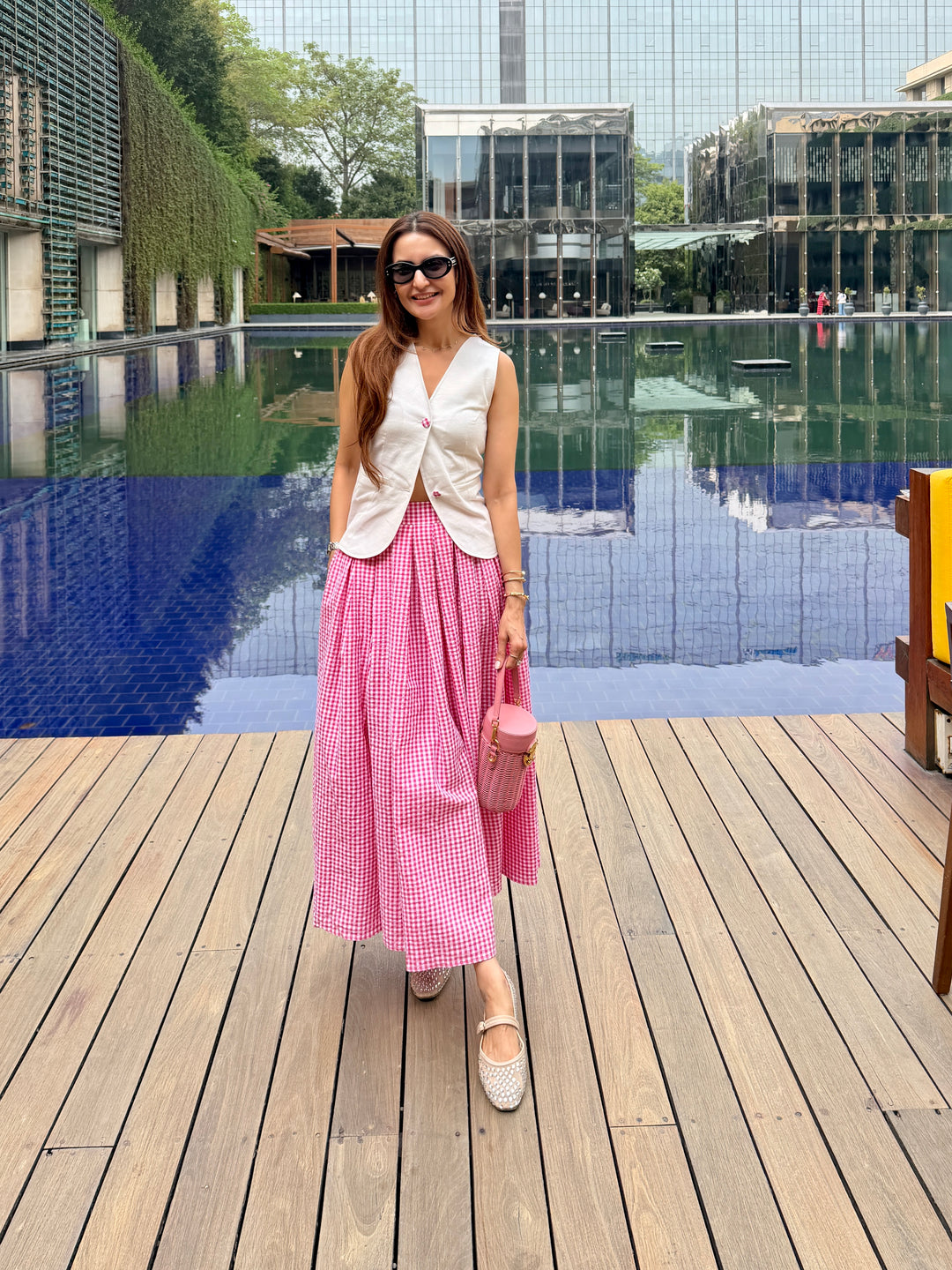 Firenze Gingham Co-ord Set (As Seen On Dipti Dhillon)
