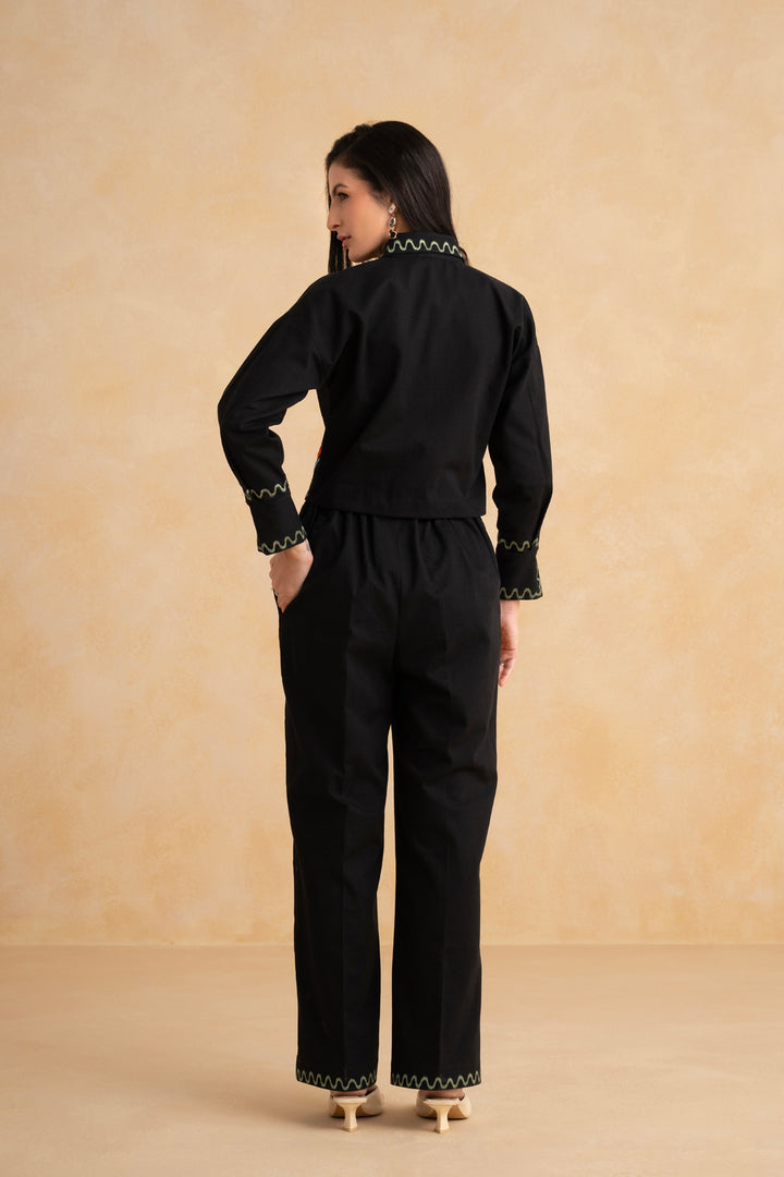 Megan Coord Set (Full Sleeves) - Black