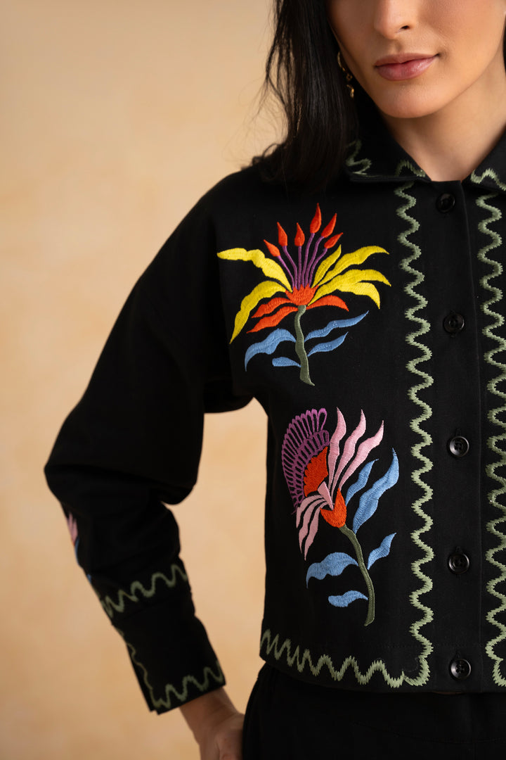 Megan Coord Set (Full Sleeves) - Black