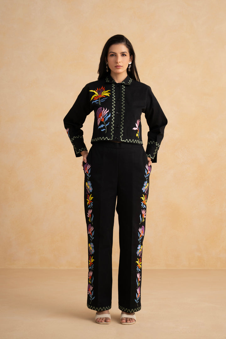 Megan Coord Set (Full Sleeves) - Black