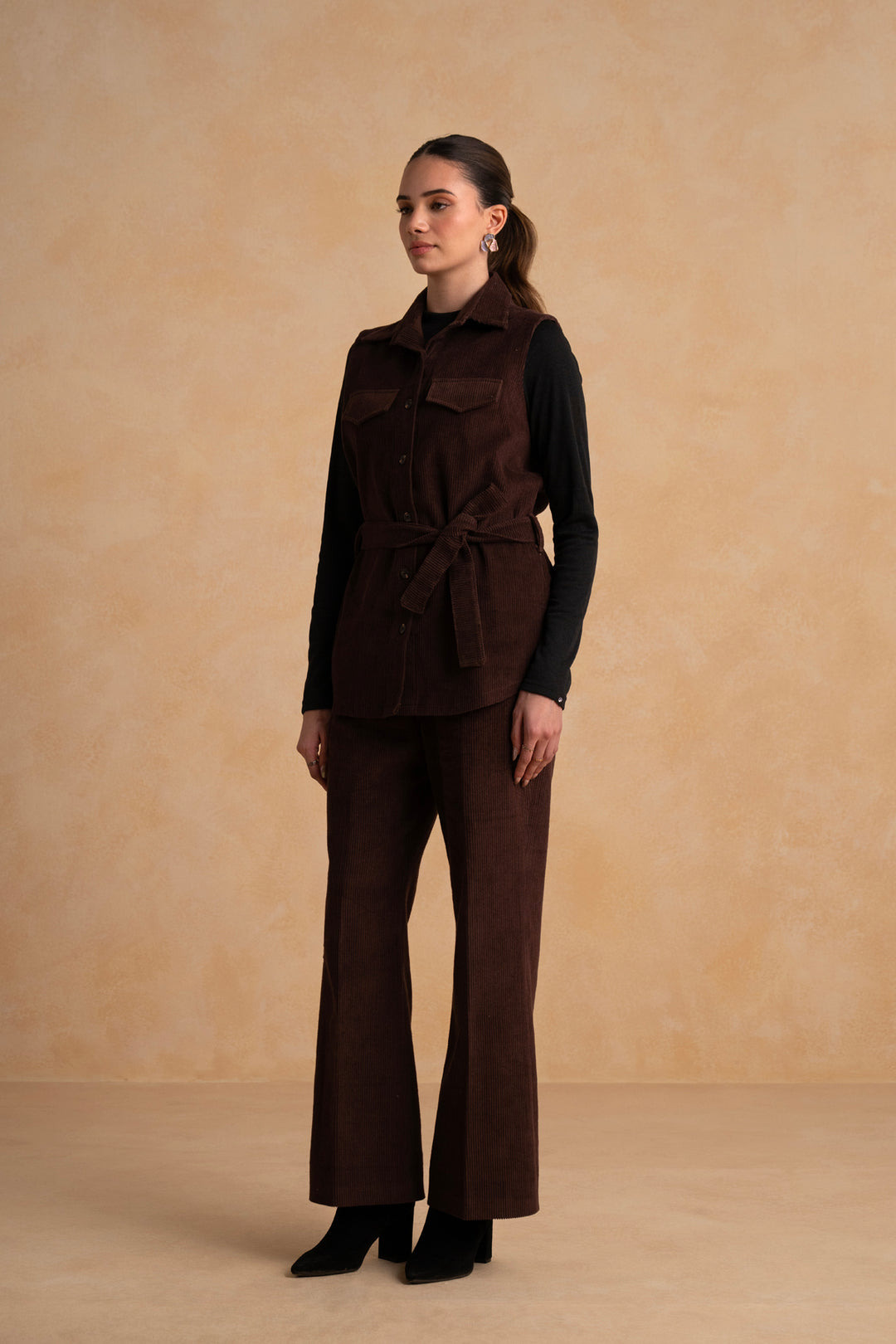 Cordelia Corduroy Co-ord Set (Red Brown)